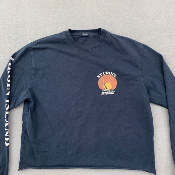 John Galt Brandy Melville Shirt Size Small Cop Top Long Sleeve Virgin Island - Picture 2 of 16